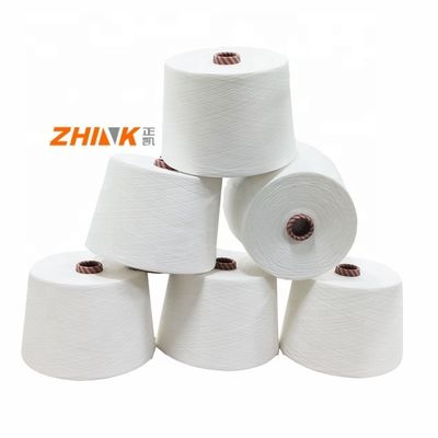 100% Kationischer Polyester NE30/2 TFO Spund Garne Rohmuster Festigkeit 25 Roh