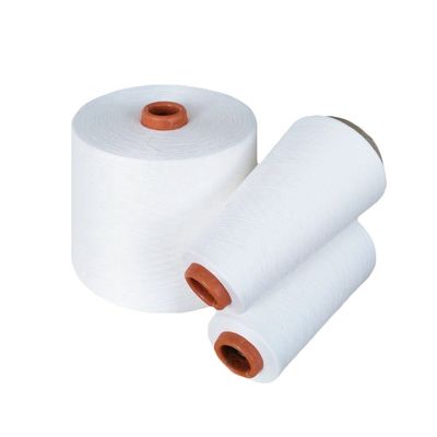 100% Polyester Ne45S Vortex Spun Rohgarn Weiß zum Stricken und Weben