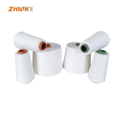 GRS MVS Garne 100% recyceltes Polyester Ne32S Vortex Spinngarn Rohweiß