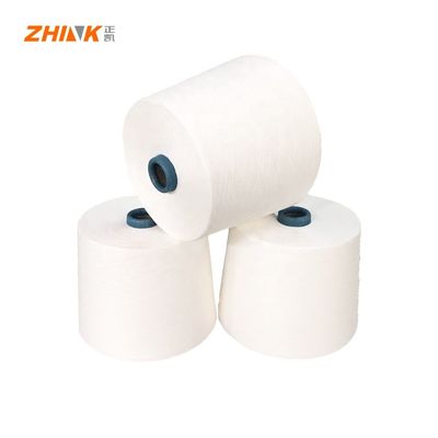 GRS MVS Garne 100% recyceltes Polyester Ne32S Vortex Spinngarn Rohweiß