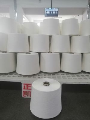 Polyester/Viskose TR 80/20 gemischte Spandex-Kern-Spun-Garn Rohweißgarn für Denimgewebe