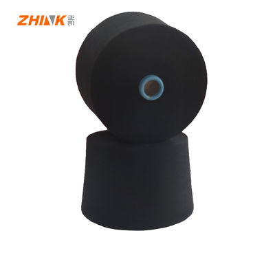 19 Festigkeit Polyester NE40/1 Ring Spund Garne zum Weben / Stricken in spezieller Schwarzfarbe